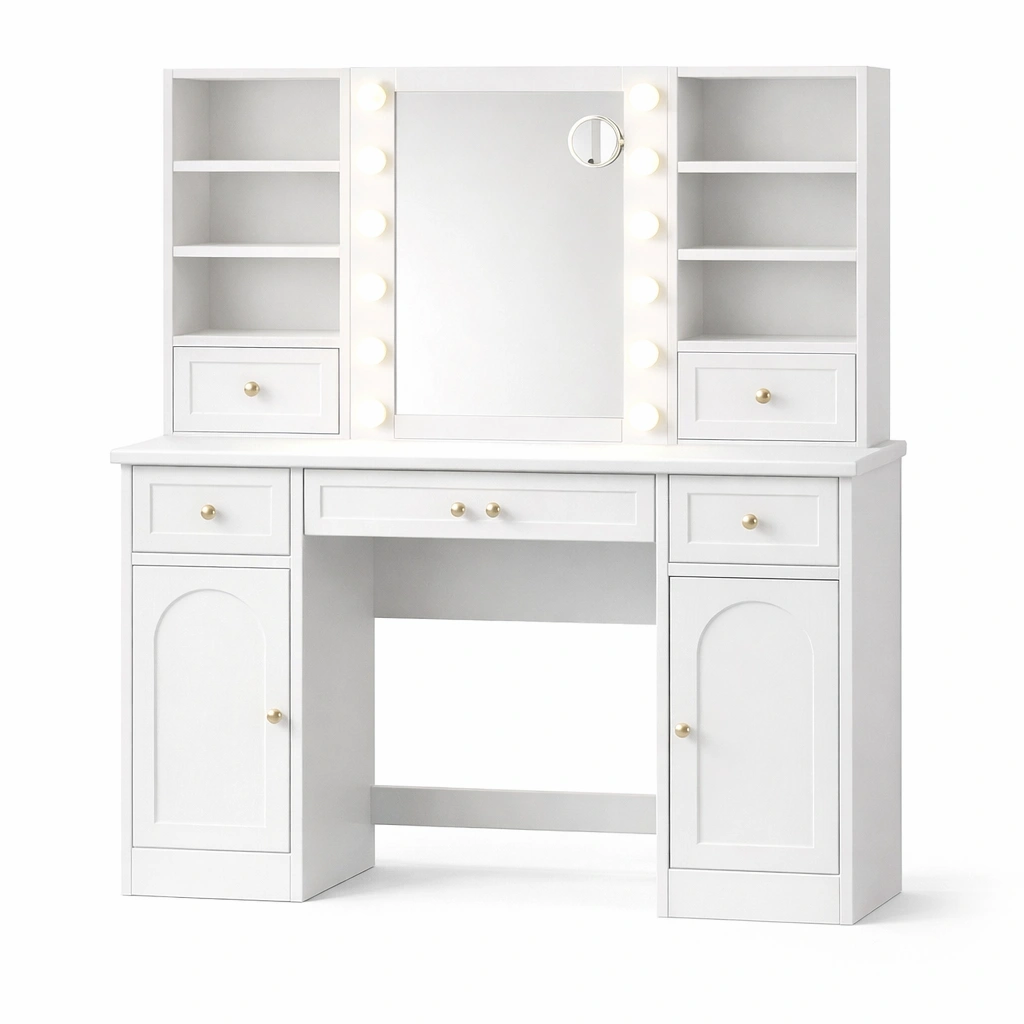 tocador clasico con espejo iluminado-dwellirae